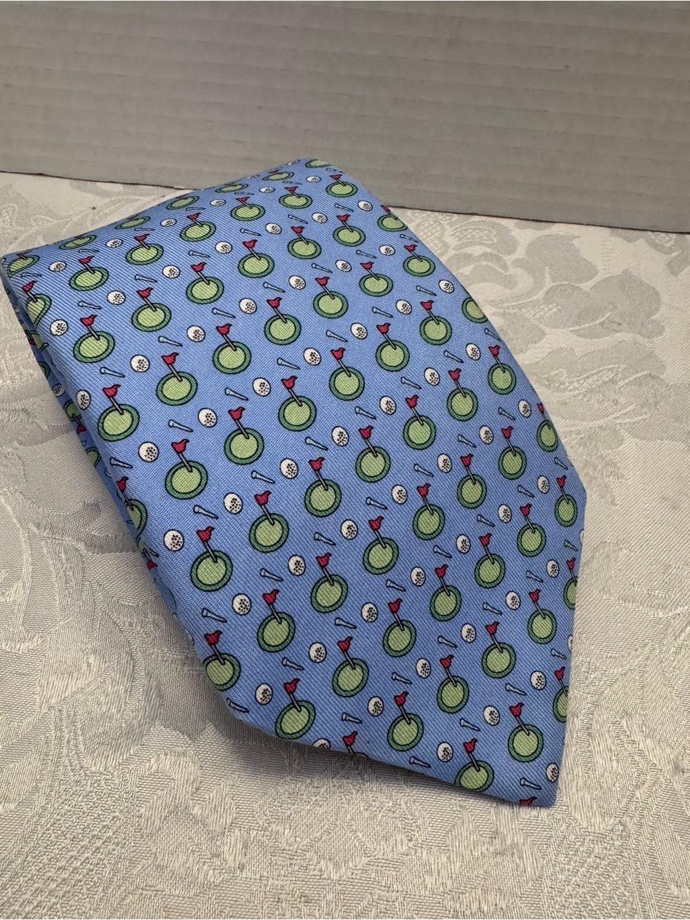 Vineyard Vines Custom‎ Collection Tie Chase Bank Golf Silk USA Old Money Dapper